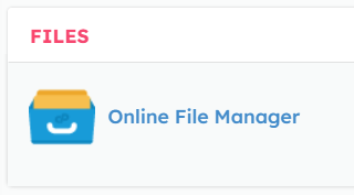 File Manager Icon In Host Dashboard - Modernizing Tech