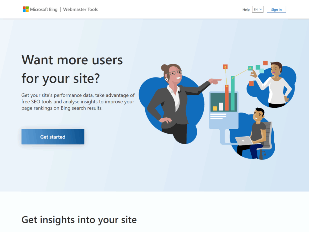 Bing Webmasters Tool - Home Page Preview
