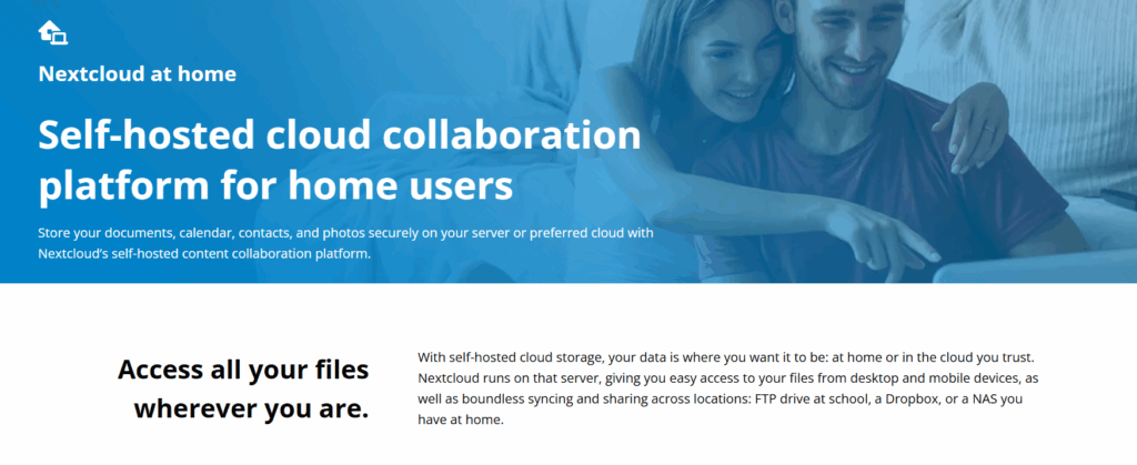 Nextcloud Self Hosted Page OVerview