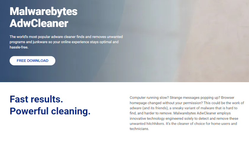 Malwarebytes AdwCleaner Preview 1
