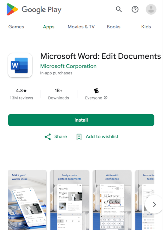 Microsoft Word App - Google Play Store Preview