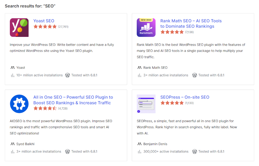 SEO WordPress Plugins