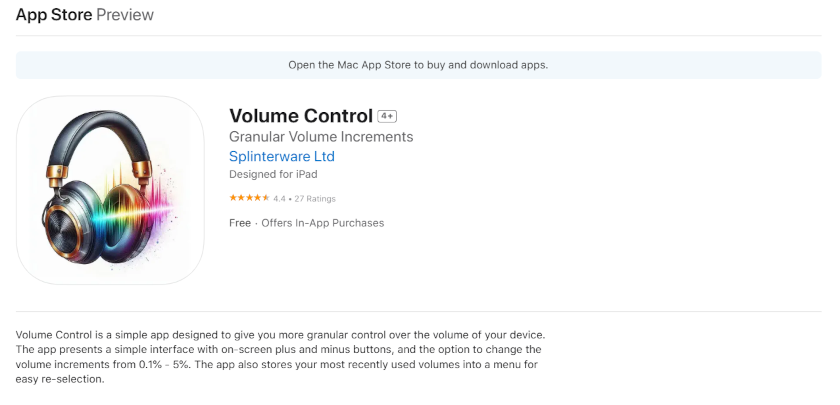 Volume Control App  Store Preview 1